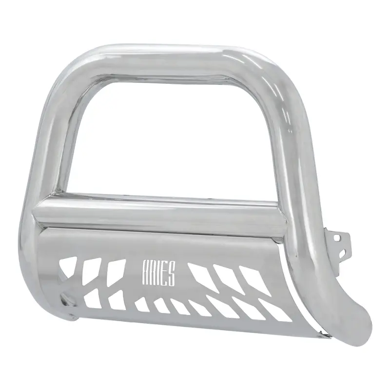 Aries Big Horn Polished Stainless Steel Bull Bar – 4-Inch, Fits Silverado/Sierra 2500/3500 Hd 1