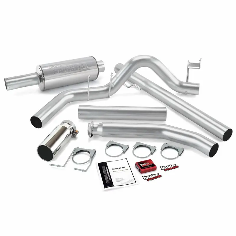 Banks Power Git-Kit Exhaust System – Stainless Steel With Chrome Tip For 1998–2000 Dodge 5.9L Standard Cab 1