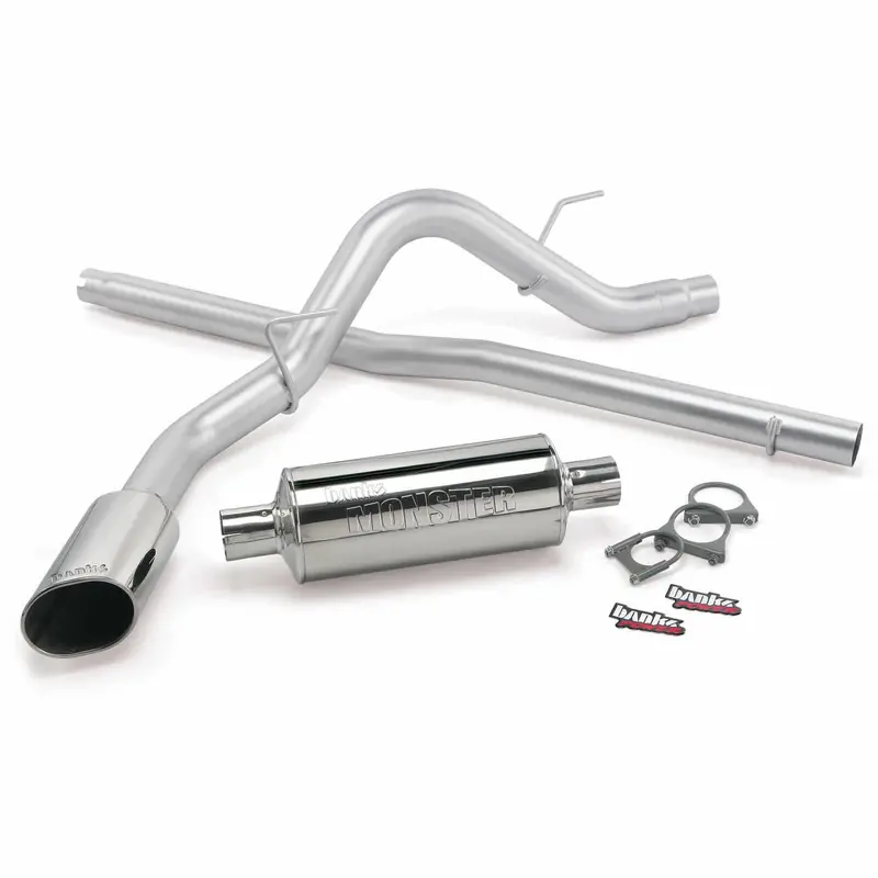 Banks Power Monster Exhaust System For 2004–2008 Ford F-150 And Lincoln Trucks – Stainless Steel With Chrome Tip, Ccsb Fit 1