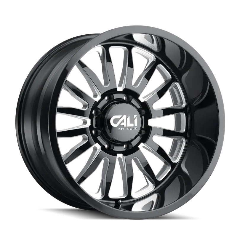 Cali Off-Road Summit Gloss Black/Milled Spoke Wheel – 26X14, 6X135, -76Mm Offset, 87.1Mm Bore 1
