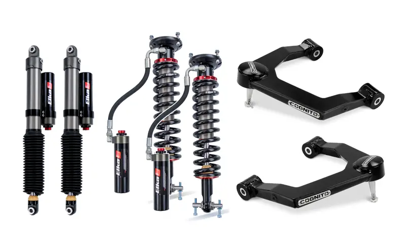 Cognito Elite 1-Inch Leveling Kit (210-P1139) With Elka 2.5 Shocks For 2019–2022 Silverado Trail Boss & Sierra At4 1500 4Wd 1
