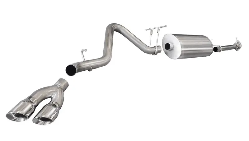 Corsa Performance Cat-Back Exhaust System – 3" Single Exit, Polished Tips, For 2011–2014 Silverado/Sierra 2500 Crew Cab 1