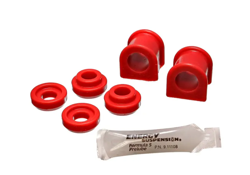 Energy Suspension 4.5176R Rear Sway Bar Bushing Kit – 18Mm Diameter, Red Polyurethane Performance Set 1