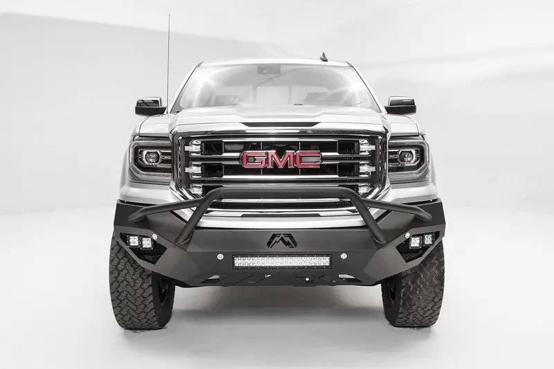 Fab Fours Vengeance Pre-Runner Front Bumper – Two-Stage Black Powder-Coated Steel 1