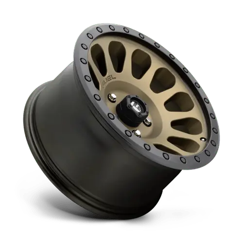 Fuel D600 17X9 Off-Road Wheel – Matte Bronze With Black Beadlock Ring, -12Mm Offset, 6X5.5 Bolt Pattern 1