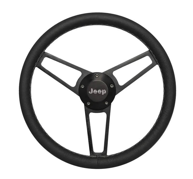 Grant Billet Series Leather Steering Wheel – Includes Jeep Horn Button (1909) 1