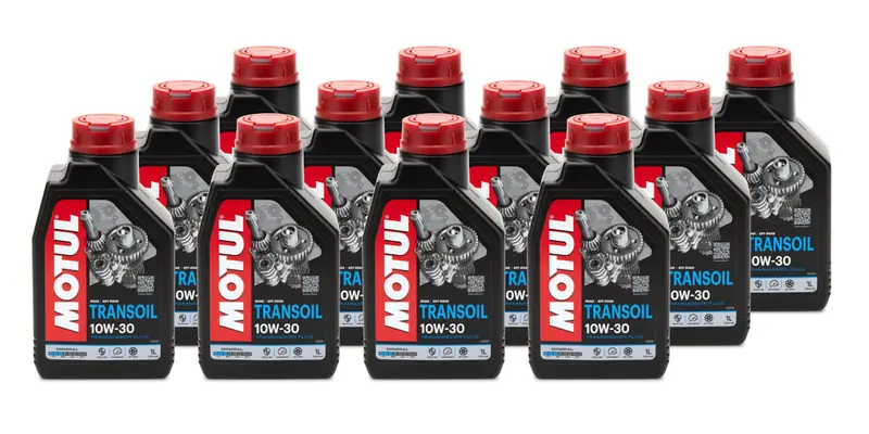 Motul Transoil 10W-30 Wet Clutch Fluid – 12-Liter Case 1