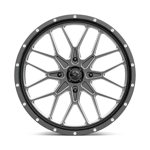 Msa Offroad Ma45 Series Wheel – 22X7 Inches, 4X137 Bolt Pattern, Gloss Black Machined Face, 0Mm Offset 1