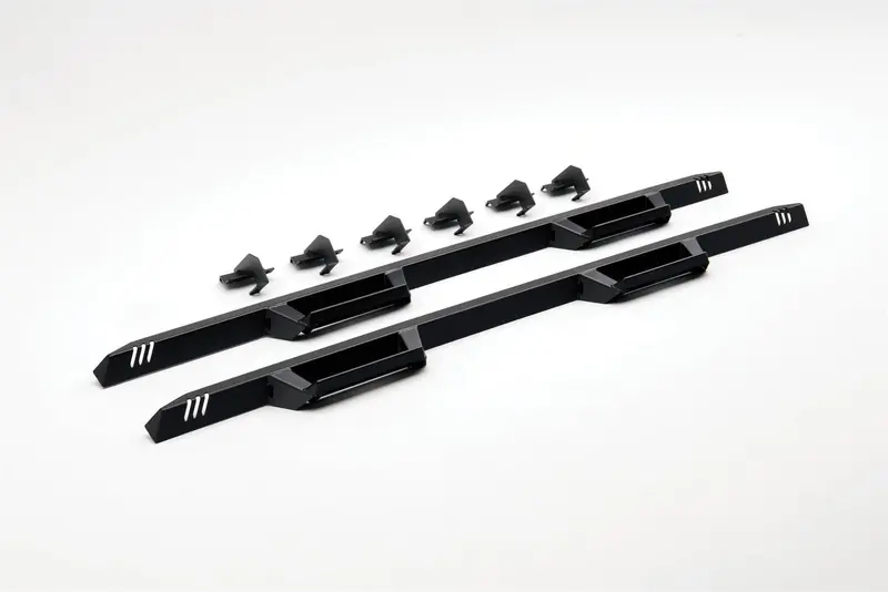 N-Fab Epyx-Cab Step System – 2-Step Black Nerf Bars For 2011–2016 Chevy Silverado/Sierra Hd Crew Cab Diesel Trucks 1