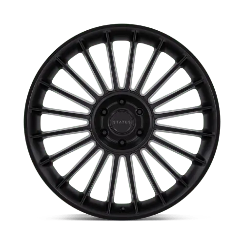 Status St003Mx22955720 22X9.5 Inch Alloy Wheel – 5X112 Bolt Pattern, Matte Black, +20Mm Offset 1