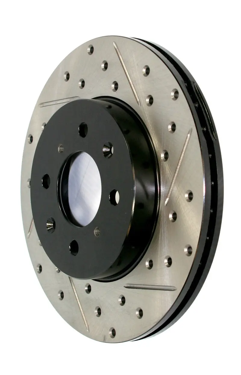 Stoptech 127.67053Cl Cryo-Treated Front Left Drilled & Slotted Brake Rotor 1