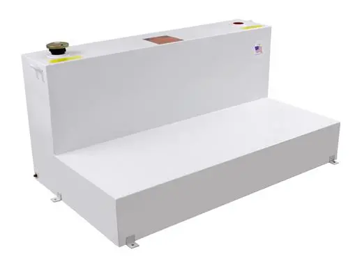 Trailfx 211101S 100-Gallon L-Shaped Fuel Tank – 60" X 31" X 25", White Steel With Lockable Cap 1