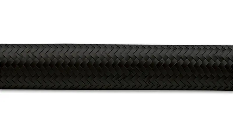 Vibrant Performance 11996 –6An Nylon-Braided Flex Hose, 0.34" Id, 50-Foot Black Roll 1